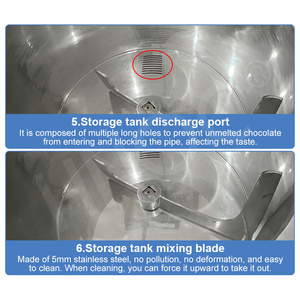 HNOC portátil de acero inoxidable pequeña máquina de fusión de chocolate Triple rueda temperamento de chocolate - Product Image 5