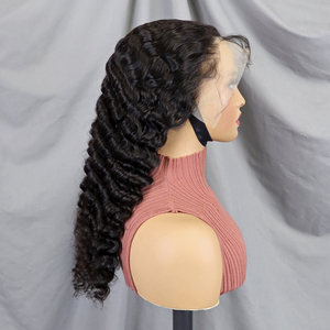 Perruques 200% Cheveux Humains 14-30 Pouces Noir Naturel Ondulé Profond Perruques Lace Front 13x4 Perruque Frontale Transparente en Dentelle - Product Image 3