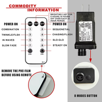 Luces de Navidad de Alambre de Cobre de Bajo Consumo, DC24V 20M 200 LED IP65, Control Remoto, Juego de Decoración Flexible para Exteriores, Árboles
