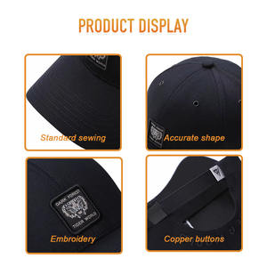 Gorra Personalizada para Hombre con Parte Superior Ajustable, Bordado de Retazos, Estilo Moderno y Genial, Gorras de Béisbol Personalizadas con Corona Profunda - Product Image 3