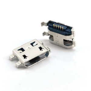 Conector USB Micro USB de 5 Pines Hembra, Tipo B, Boca Plana, 0.8mm, con Orificio Cincado - Product Image 2