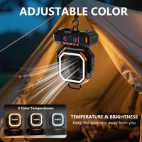 Ventilateur de camping suspendu pour bureau avec télécommande, rechargeable 40000mAh, avec lumière LED, pour extérieur