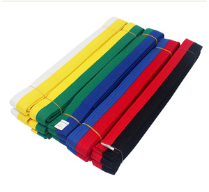 Ceintures de Taekwondo d'exportation, Ceintures de gradation colorées, Ceintures <span class=keywords><strong>Dan</strong></span>, Ceintures intermédiaires, Broderie et impression sur coton - Product Image 2