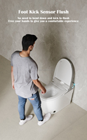 Nouveau design de cuvette de toilette en céramique WC bidet sanitaire automatique salle de bain toilette intelligente
