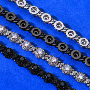 Premium B2B Wholesale VVS Moissanite Round Brilliant <b>Beaded</b> <b>Bracelets</b> S925 Silver Iced Out Hip Hop Jewelry Custom Supplier - Product Image 6