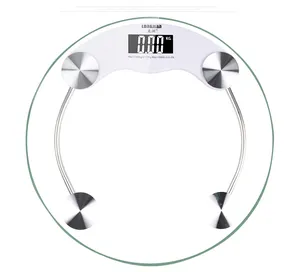 Hot sale Digital Body Scale 180KG/396LB personal Glass Fat High Quality Customizable Round Bathroom Electronic Scale