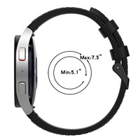 Bracelet en Silicone + cuir pour Samsung Galaxy Watch 5 Pro Watch 4 Classic Metal Black Buckle