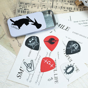 6 buah/set Pick Gitar Berkualitas Tinggi Desain Kucing Minimalis Set Pick Gitar Gaya <span class=keywords><strong>Rock</strong></span> - Product Image 3