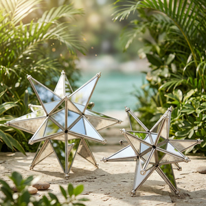 Wholesale Mirror <b>Stars</b> with Stainless Steel Frame for Home Tabletop and <b>Hanging</b> Christmas Decoration - Product Image 3