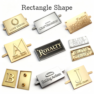 Gepersonaliseerde herbruikbare geprägte logo metalen plaat groothandel merknaam label voor kleding/tassen Changqin merk DL0066 7-daagse sample - Product Image 6