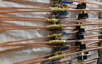 Poignée de soudage pour tuyauterie avec extensions à languette de verrouillage, pour tubes en laiton et cuivre, service d'oxygène médical, vanne à boisseau sphérique en laiton trois pièces