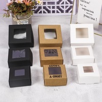 Boîte de rangement pour savon en papier fait main, emballage pour usage agricole, en stock, en kraft avec fenêtre, décoration, mini, vente en gros, transparente, en forme d'avion
