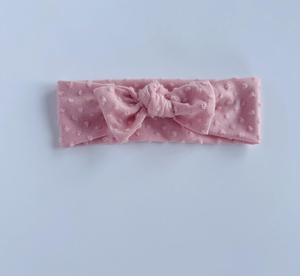 Rosa Swiss Dot Baby Girl Set Leggings Sombrero Diadema Arco Regalo Ducha Personalizado Recién Nacido Pantalones de algodón - Product Image 4