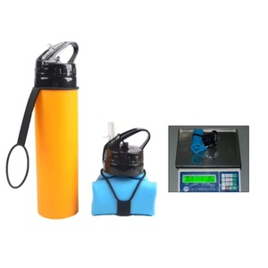 MUESTRA GRATUITA Botella de agua portátil, plegable y expandible de poliéster, a prueba de fugas, para deportes al aire libre. - Product Image 5