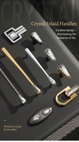 Poignées de tiroir et boutons de meuble Art Déco en cristal et alliage de zinc pour ensemble de quincaillerie de mobilier sur mesure haut de gamme pour toute la maison résidentielle