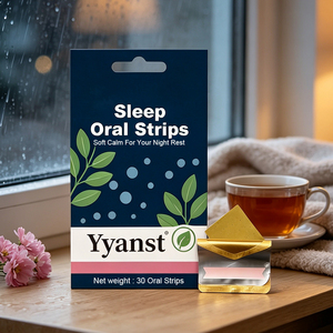 Tiras Orales Suaves y Calmantes a Base de Plantas para Apoyo Nocturno, Ayuda Natural para Dormir, 30 Unidades, Películas Disolubles, Suplemento Dietético para Adultos, OEM Personalizado - Product Image 2