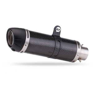 Silenciador de tubo de escape para motocicleta, CBR650 <span class=keywords><strong>KTM790</strong></span> R1 R3 F02 CORSA EVO, tubo de escape redondo de fibra de carbono - Product Image 1