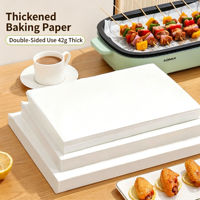 Papier sulfurisé double face enduit de silicone blanc et brun pour emballage de sandwichs, personnalisable en grande quantité pour OEM
