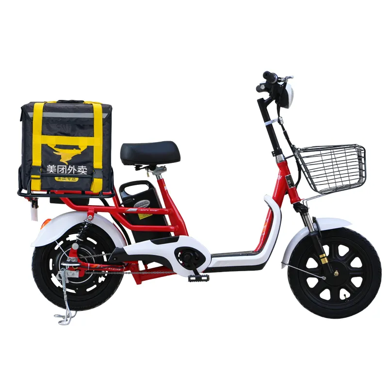 E-קטנוע ebike אופניים חשמליים קורקינט חשמלי עם דוושת עבור משלוח מזון חשמלי רכב
