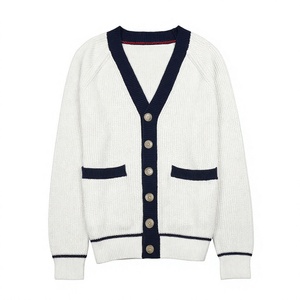 Men's Multi Colour V-Neck <b>Cardigan</b> Wool Acrylic Knit Button Front Regular Sleeve Autumn Wear Anti-Pilling Solid Color <b>Sweater</b> - Product Image 5