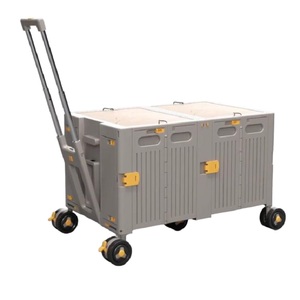 Nouveauté : <span class=keywords><strong>chariot</strong></span> utilitaire pliable en plastique portable, <span class=keywords><strong>chariot</strong></span> de courses pliable pour le shopping, le camping et le rangement - Product Image 1