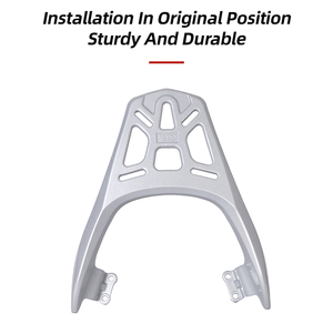 Vente directe usine – Supports d'extension de top-case moto durables en acier argenté – Porte-bagages arrière universel pour moto - Product Image 4