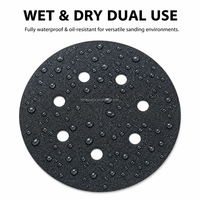 Feuilles abrasives en carbure de silicium de qualité supérieure, 125 mm (5 po), 8 trous, noires, pour le polissage industriel de la pierre