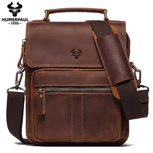 HUMERPAUL Casual Uomini uomini Borsa A Tracolla del Messaggero Della Borsa Dell'annata Borsa In Pelle impermeabile sling Affari singolo sacchetto di crossbody Bag - Product Image 1
