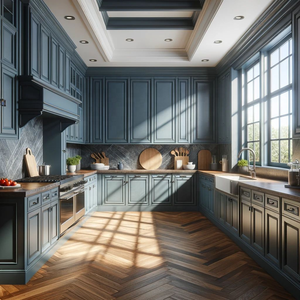 Argentine Apartment Project Modern Rta Classical American <strong>Style</strong> Eco-Friendly MDF Full Melamine Kitchen Cabinets Cabinet Set - Product Image 3