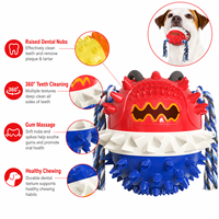 Jouet interactif pour chien à ventouse, balle couineuse distributrice de friandises, jouet à mâcher pour chiens de petite et moyenne taille, pour le jeu à la maison et la libération de l'énergie
