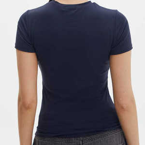 Fabricante, venta al por mayor, Camisetas Básicas de algodón a granel de alta calidad para mujer, camiseta de diseñador lisa con estampado personalizado para mujer - Product Image 4