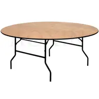 Round Plywood Folding Events Dining Table