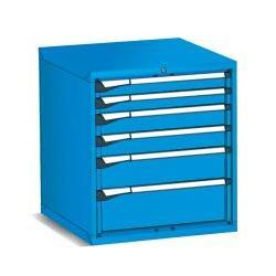 Armoire à tiroirs Fami Master Key Comfort, 6 tiroirs, 714x726x800 mm, rouge rubis RAL3003, rangement d'outils - Product Image 3