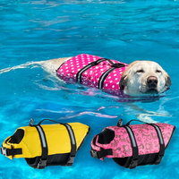 Gilet de sauvetage pour chien, gilet réglable à flottabilité ajustable avec anneau en D, gilet de flottation sportif réfléchissant pour chiens de petite/grande taille