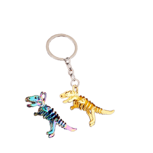 Porte-clés squelette de dinosaure en métal, breloque 3D T-Rex fossile pour garçons, enfants et amateurs de dinosaures, disponible en plusieurs couleurs - Product Image 1