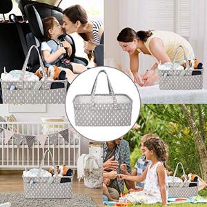 <span class=keywords><strong>Sac</strong></span> <span class=keywords><strong>à</strong></span> dos de rangement pour bébé, grand, écologique, portable, avec fermeture éclair et motif imprimé, idéal pour une fête prénatale - Product Image 5