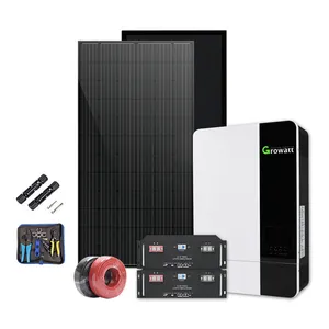 Grow spf 5000es inversor solar, 3500w 5000w 48v com bms para sistema de energia solar para casa ou wifi