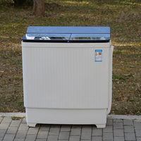 Machine à laver semi-automatique à double cuve de 13 kg, à économie d'énergie, commande manuelle, chargement par le haut, avec séparation du lavage