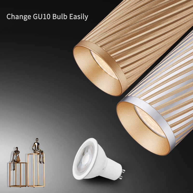 Champagne Gold LED Chandeliers Ceiling Pendant Light GU10 Luxury 60xH130mm