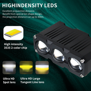 Lưới tản nhiệt ht28 thấp chùm màu vàng LED sương mù/lái xe ánh sáng cho <span class=keywords><strong>mini</strong></span> lái xe ánh sáng xe máy LED - Product Image 3