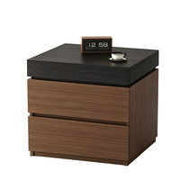 Table de chevet moderne minimaliste en bois avec 3-4 tiroirs, écologique et durable, meubles de chambre à coucher