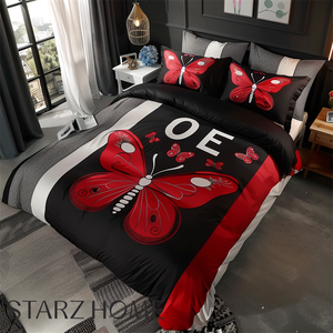 STARZ HOME-Couette en <span class=keywords><strong>gaze</strong></span> <span class=keywords><strong>de</strong></span> <span class=keywords><strong>coton</strong></span> satin, literie pour filles, draps, couette, lot <span class=keywords><strong>de</strong></span> 4 pièces, Queen - Product Image 3