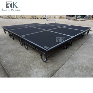 Black Carpeted Finish <b>Stage</b> <b>Platform</b> Folding Detachable <b>Platform</b> <b>Stage</b> - Product Image 5