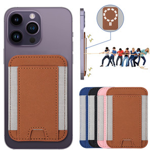 Sacs de carte de portefeuille en nylon élastique en cuir magnétique de qualité supérieure étui de téléphone portable pour Apple IPhones 14 15 16 Plus Pro Max - Product Image 3