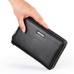 अनुकूलित लोगो फैशन पु चमड़े के हैंडबैग पोर्टेबल वाटरप्रूफ पासपोर्ट आईडी कार्ड कार्यालय व्यवसाय न्यूनतम रेट्रो पुरुषों के बटुए - Product Image 2