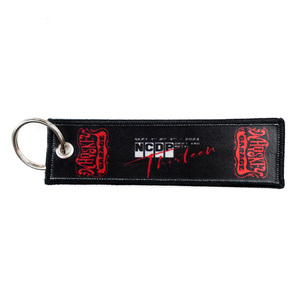 <span class=keywords><strong>Porte</strong></span>-clés personnalisé <span class=keywords><strong>en</strong></span> tissu avec logo brodé double face, étiquette personnalisée, broderie tissée, <span class=keywords><strong>porte</strong></span>-clés imprimé - Product Image 4
