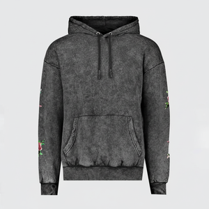 Sweats à capuche lavés à l'acide de haute qualité pour hommes et unisexes personnalisés sérigraphiés sweats à capuche de style vintage coupe ample pour le service OEM d'hiver - Product Image 1