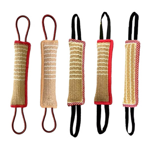 Professionale di alta qualità canna da morso di lino cane rimorchiatore giocattolo stile di iuta Pet addestramento giocattolo da masticare per il richiamo di formazione - Product Image 1