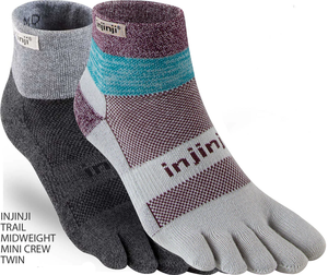 Benutzer definiertes Logo <span class=keywords><strong>INJINJI</strong></span> Trail Mittelgewicht Mini Crew No Show Coolmax Zehen socken - Product Image 4