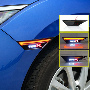 Luci di marcia diurna a <span class=keywords><strong>LED</strong></span> indicatore laterale lampada di segnalazione DRL con luce gialla mobile per Honda <span class=keywords><strong>Civic</strong></span> typer tipo R 2016 - 2021 - Product Image 2